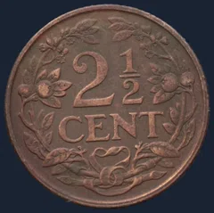 2½ Cent 1929 — Halve Stuiver 1929