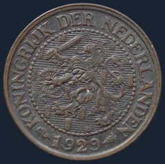 2½ Cent 1929 — Halve Stuiver 1929