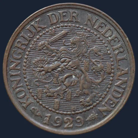 2½ Cent 1929 — Halve Stuiver 1929