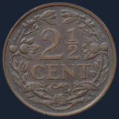 2½ Cent 1929 — Halve Stuiver 1929