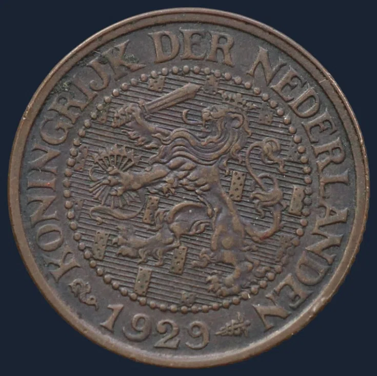 2½ Cent 1929 — Halve Stuiver 1929