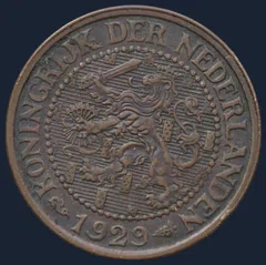 2½ Cent 1929 — Halve Stuiver 1929