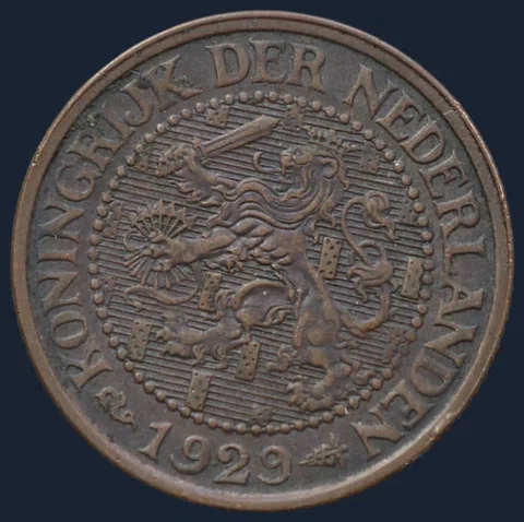 2½ Cent 1929 — Halve Stuiver 1929