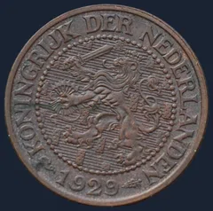 2½ Cent 1929 - Halve Stuiver 1929