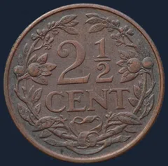 2½ Cent 1929 - Halve Stuiver 1929