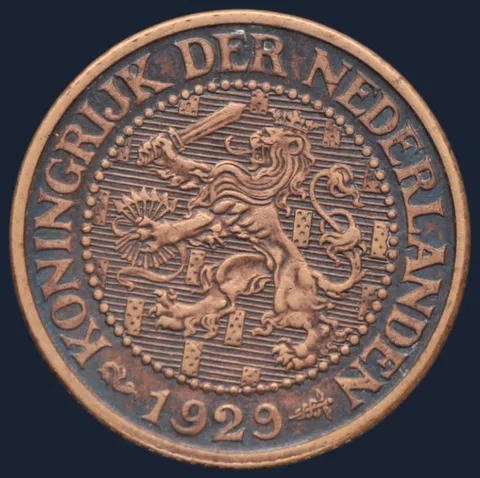 2½ Cent 1929 — Halve Stuiver Wilhelmina