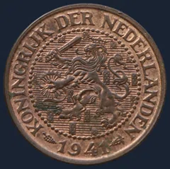 2½ Cent 1941 — Halve Stuiver 1941