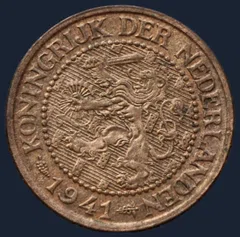 2½ Cent 1941 — Halve Stuiver 1941