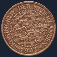 2½ Cent 1941 — Halve Stuiver Brons