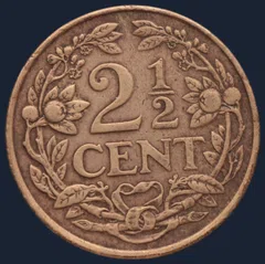 2½ Cent 1941 — Halve Stuiver Brons