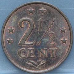 2½ Cent 1974 Nederlandse Antillen — Brons achterzijde
