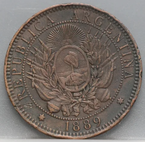 2 Centavos 1889 Argentinië — Brons