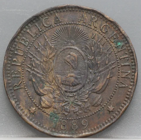 2 Centavos 1889 Argentinië — Brons