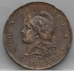 2 Centavos 1889 Argentinië — Brons achterzijde