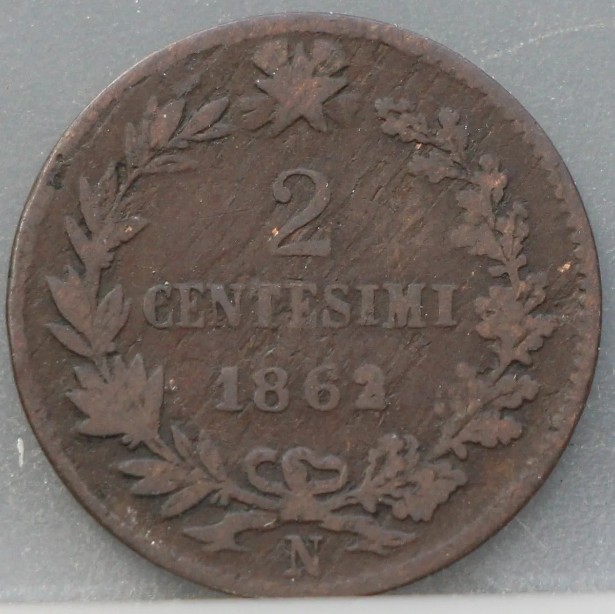 2 Centesimi 1862 (N) Italië — Koper voorzijde