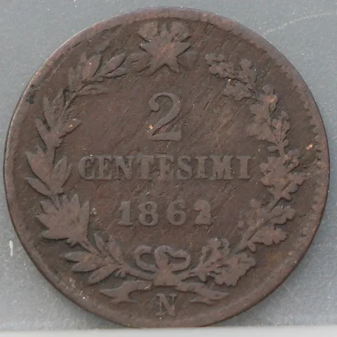 2 Centesimi 1862 (N) Italië — Koper