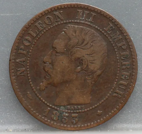 2 Centimes 1853 (BB) Frankrijk