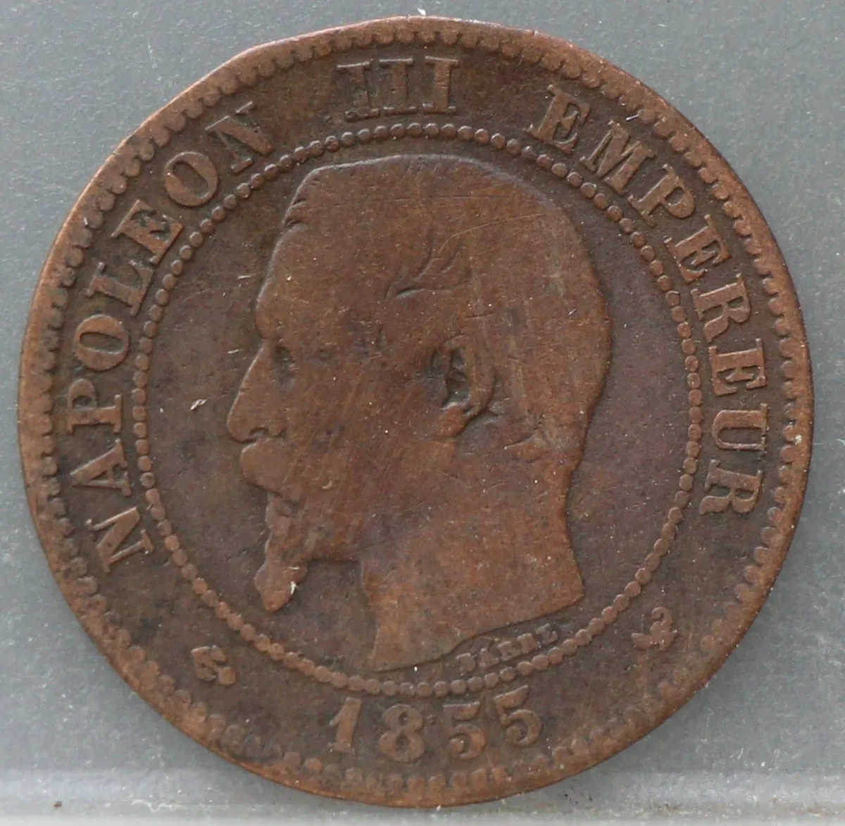 2 Centimes 1855 (W) Frankrijk voorzijde