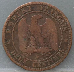 2 Centimes 1855 (W) Frankrijk achterzijde