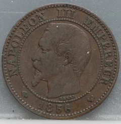 2 Centimes 1856 (W) Frankrijk voorzijde