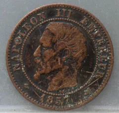 2 Centimes 1857 (W) Frankrijk voorzijde