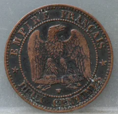 2 Centimes 1857 (W) Frankrijk achterzijde
