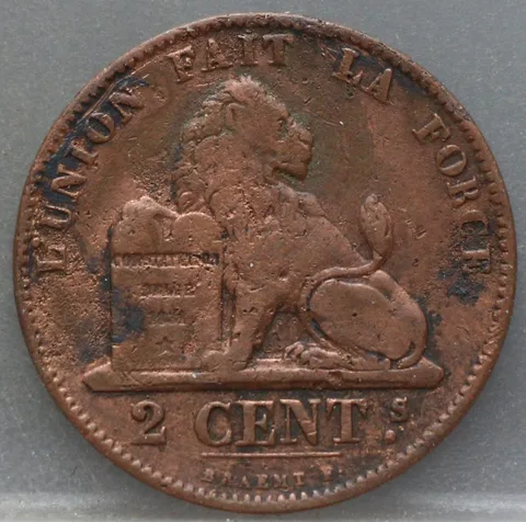 2 Centimes 1859 België — Koper