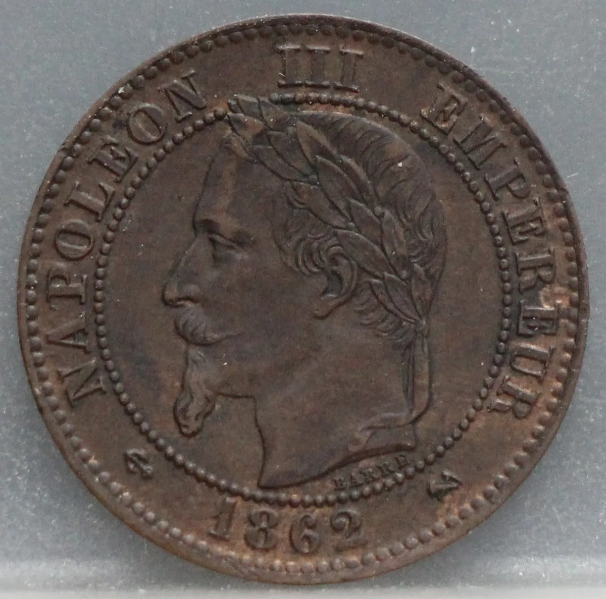 2 Centimes 1862 (K) Frankrijk voorzijde