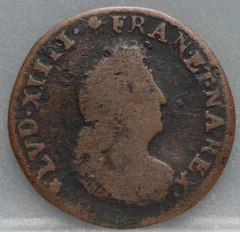 2 Deniers 1699 Frankrijk — Brons (Straatsburg) voorzijde