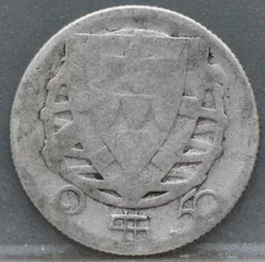 2½ Escudos 1932 Portugal Zilver achterzijde, Zilver .650