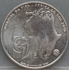 2½ Euro 2010 Portugal — FIFA World Cup Zuid-Afrika achterzijde, Cupro-nikkel