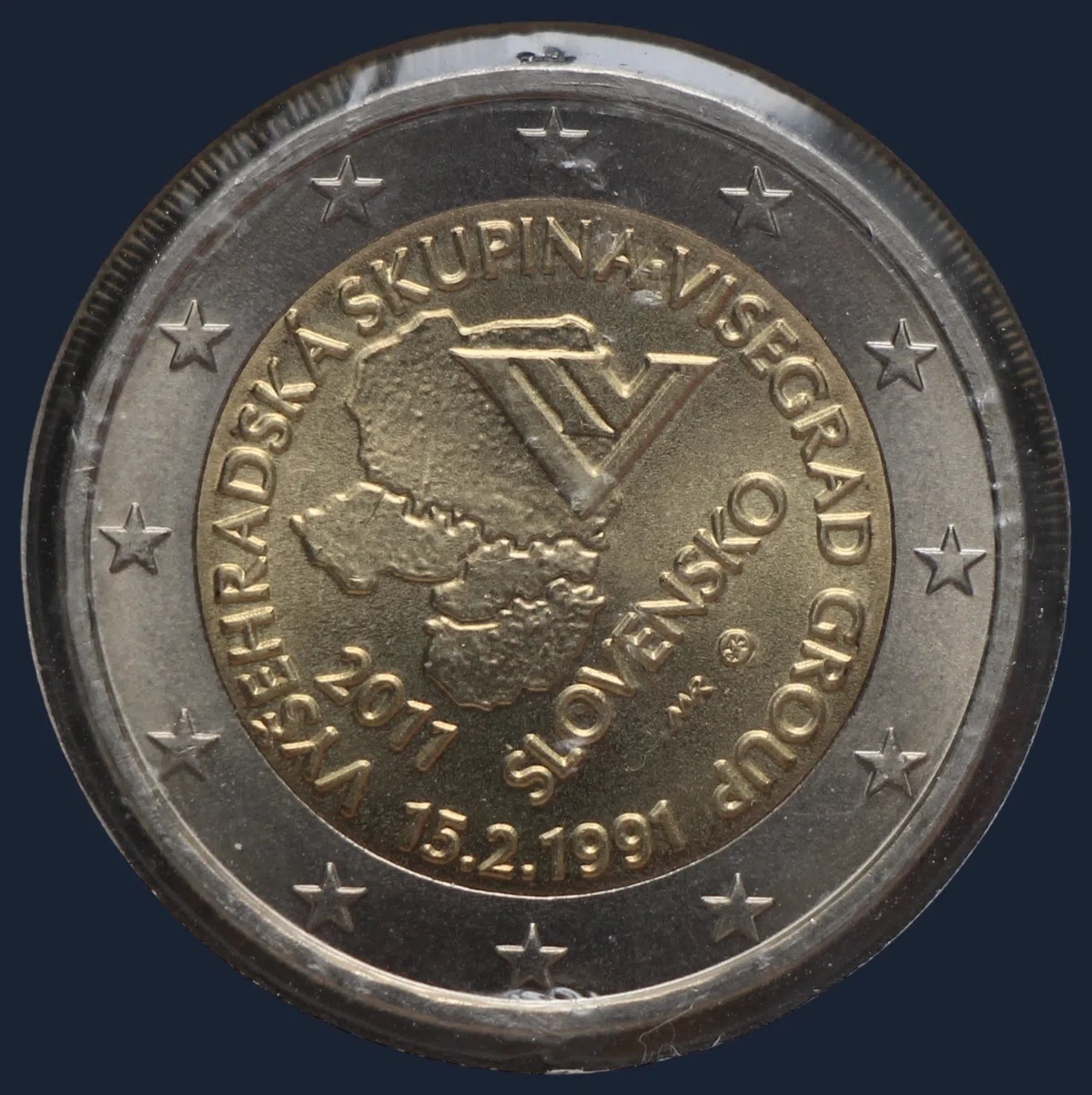 2 euro 2011 Slowakije Visegrad Groep