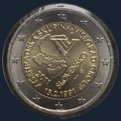 2 euro 2011 Slowakije Visegrad Groep