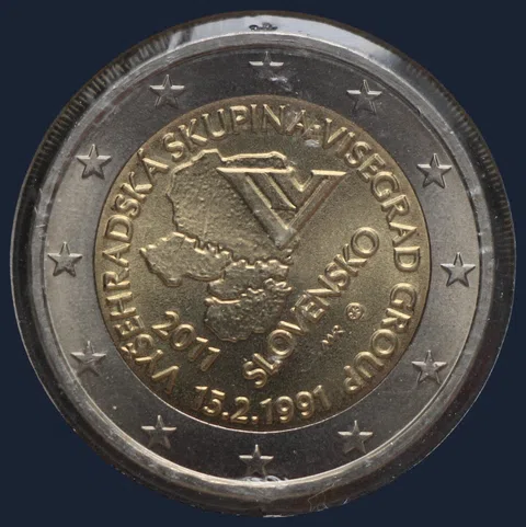 2 euro 2011 Slowakije Visegrad Groep