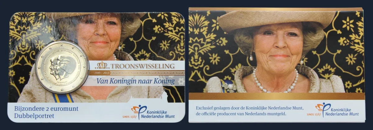 2 euro 2013 Nederland Dubbelportret UNC Coincard