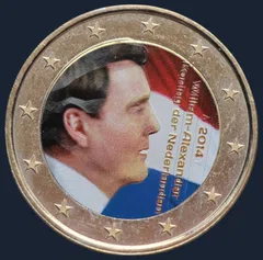 2 euro 2014 Nederland Willem-Alexander gekleurd