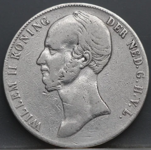 2½ Gulden 1845 — Rijksdaalder Willem II (Lelie)