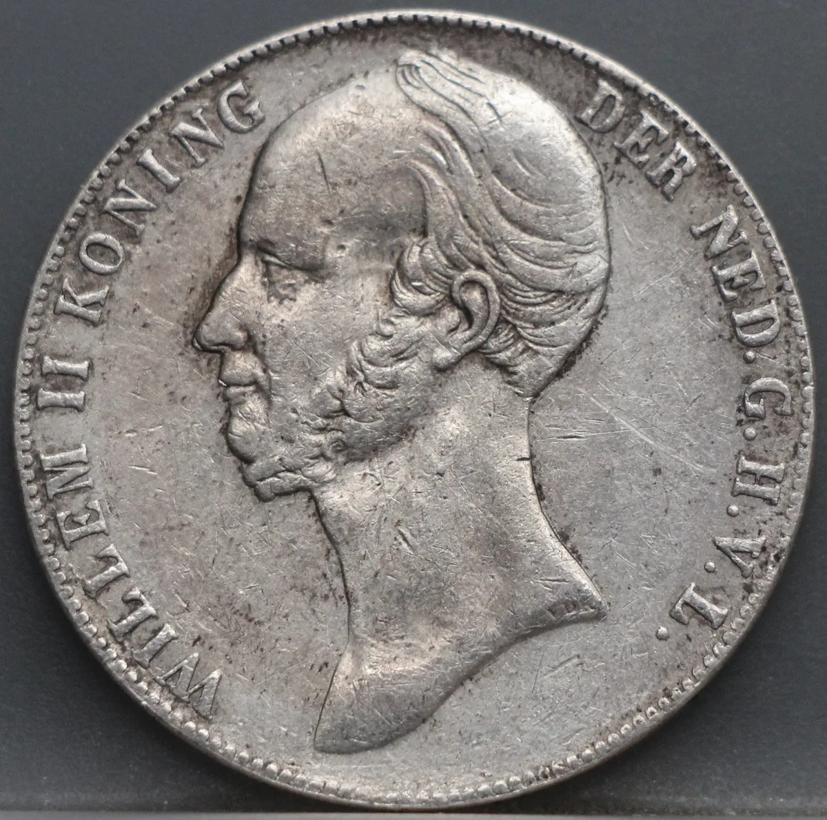 2½ Gulden 1845 — Rijksdaalder Willem II (lelie) voorzijde