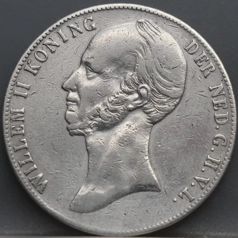 2½ Gulden 1845 — Rijksdaalder Willem II (lelie)