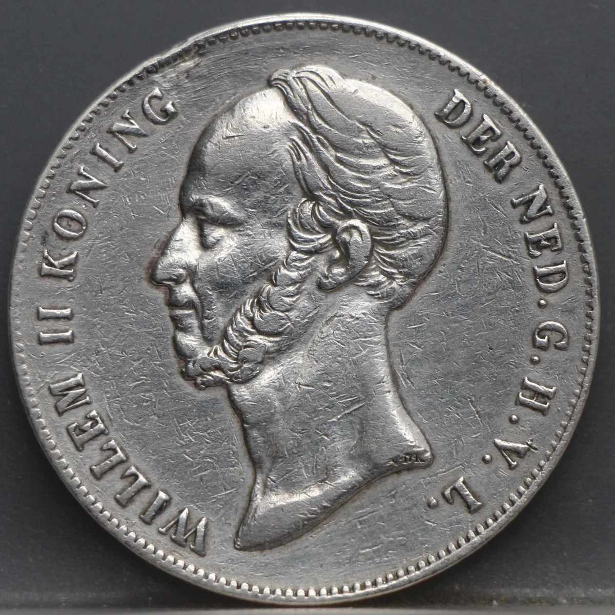 2½ Gulden 1849 — Rijksdaalder Willem II voorzijde, Nederland
