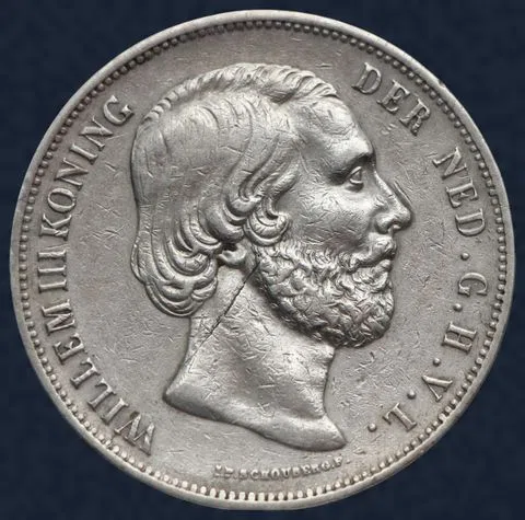 2½ Gulden 1862 A Willem III - met punt