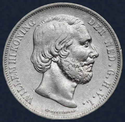 2½ Gulden 1865 A Willem III - met punt