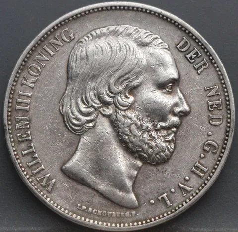 2½ Gulden 1872 — Zilveren Rijksdaalder Willem III