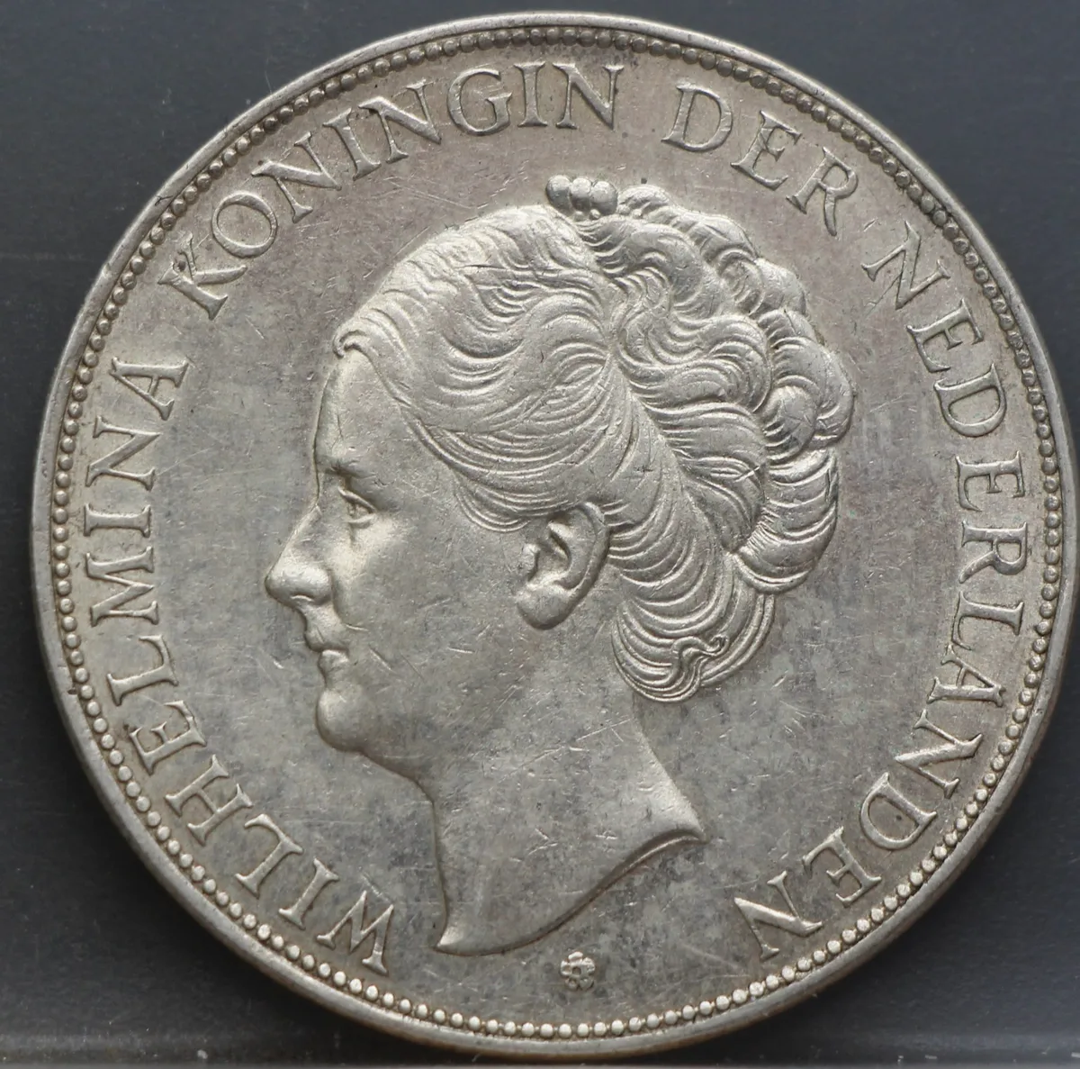 2½ Gulden 1929 — Zilveren Rijksdaalder Wilhelmina voorzijde, Zilver .720