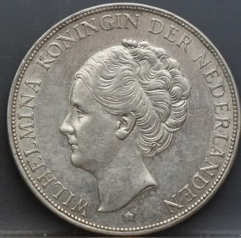 2½ Gulden 1929 — Zilveren Rijksdaalder Wilhelmina