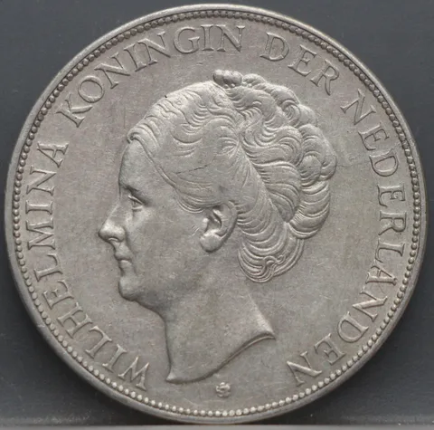 2½ Gulden 1930 Wilhelmina — Zilver