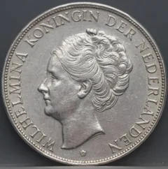 2½ Gulden 1931 Wilhelmina — Zilver voorzijde, Zilver .720