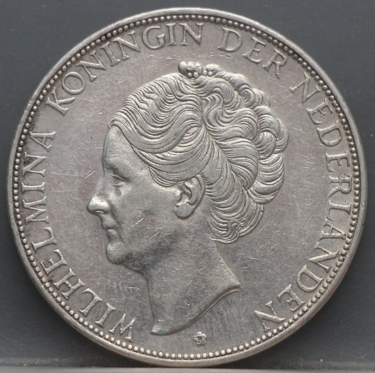2½ Gulden 1933 — Rijksdaalder Zilver Wilhelmina voorzijde, Zilver .720
