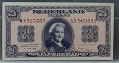 2½ Gulden 1945 — Wilhelmina NVMH 15-1B voorzijde