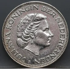 2½ Gulden 1962 — Rijksdaalder Nederland Zilver achterzijde